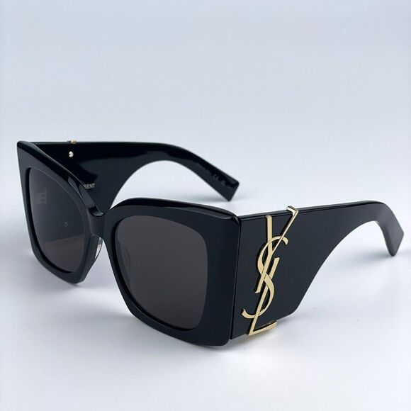 NEW Saint Laurent SLM119 BLAZE 001 Black Grey Oversized Cat Eye Women Sunglasses main image 12